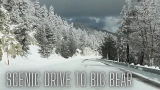 Driving to Big Bear In the Winter After a Storm - 2x Speed