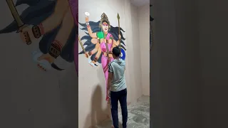 Visarjan Maa chali 🥹🙏🏻Durga Ji painting 🙏🏻 #shorts #navratri #bts #viral