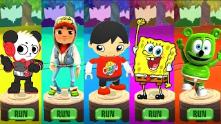 How To Play with Multiple Runner Games (Tag with Ryan, Spongebob vs Subway Surfers, Gummy Bear)