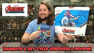 Hawkeye & Sky Cycle Avengers 60th Anniversary Marvel Legends Unboxing & Review!