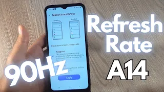 How to Change REFRESH RATE on Samsung Galaxy A14