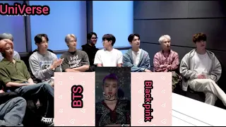 seventeen Reaction to Bts and black pink tiktoks #btsreaction