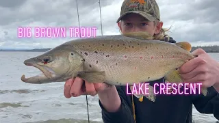 ( Trout Fishing Tasmania ) catching lake crescent browns