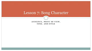 Young Writers Hymn Writing Workshop - Lesson 7: Song Character