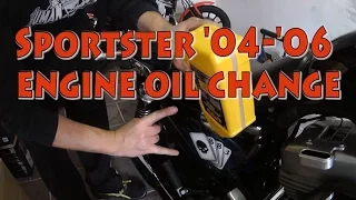 How to change oil and oil filter on a '04-'06 Harley-Davidson Sportster