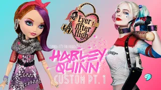 OOAK Harley Quinn doll custom tutorial part 1 making yarn wefts for the hair batman suicide squad❤️