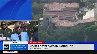 Officials provide update on landslide destroying homes in Rolling Hills Estates