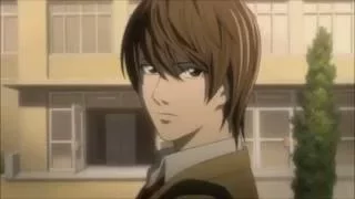 Light finds Death Note Scene