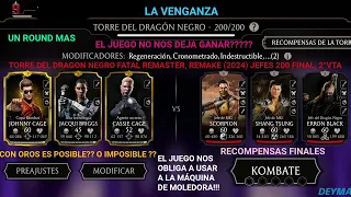 TORRE DEL DRAGON NEGRO FATAL REMASTER, REMAKE (2024) JEFES 200 FINAL, 2 °VTA ¦ MORTAL KOMBAT MOBILE