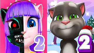 My Talking Angela 2 vs My Talking Tom 2 - Two Screen - Gameplay Walkthrough Ep 62