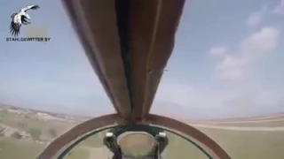 More dangerous low pass inside the cockpit MiG-23 with a wonderful maneuver