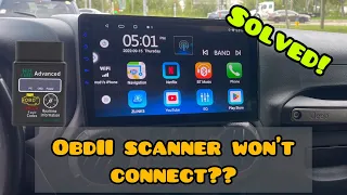 How to setup obd2 scanner on android radio | x series