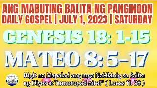 ANG MABUTING BALITA NG PANGINOON | JULY 1, 2023 | ANG SALITA NG DIYOS | DAILY GOSPEL READING | FSMJ