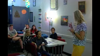 Teacher has students leave emotional baggage at the door