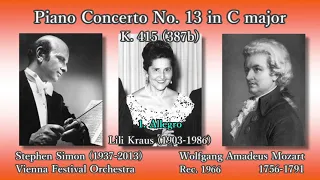 Mozart: Piano Concerto No. 13, Kraus & Simon (1966) モーツァルト ピアノ協奏曲第13番 クラウス＆サイモン