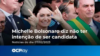 Michelle Bolsonaro diz não ter intenção de ser candidata