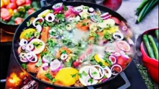 FRIED CROCKPICK WITH POTATOES AND VEGETABLES IN A SADJ FRYING PAN!