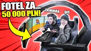 TESTUJEMY FOTEL GAMINGOWY za 50 000 PLN z ZIEMNIAKIEM  *zagrałem w mario*