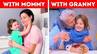 MOM vs GRANDMA || Funny Things, Relatable Moments and Hacks