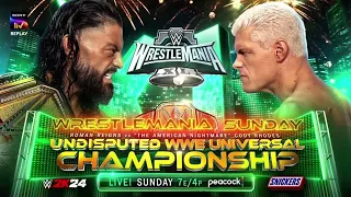 Roman Reigns (c) vs. Cody Rhodes - Bloodline Rules Showdown at WrestleMania 40 Live