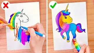 COOLE KUNST-TRICKS UND MAL-HACKS || Leichte Hacks zum Zeichnen auf 123 GO Like!