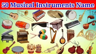 50 Musical Instruments Name with Picture in A to Z | Learn Musical Instruments Name in English |