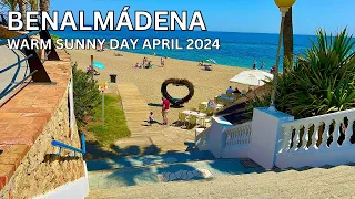 Benalmadena Walk Summer Calling Costa del Sol Malaga Spain April  2024 [4K]Andalusia Spain