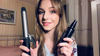 АСМР Шепот. Парикмахер. Укладка волос 💕  | ASMR Hairdresser Role Play 💕