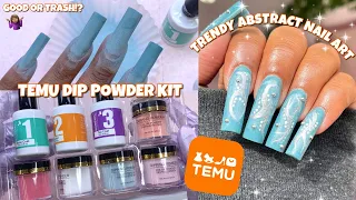 Trying a dip powder kit from TEMU.. Affordable, but TRASH? | Dip Powder Nail Tutorial