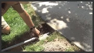 How to install a sprinkler pipe/conduit under a sidewalk