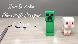 How to make Minecraft Creeper & Sheep cake toppers