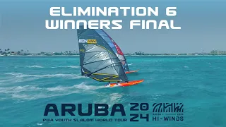 Aruba Hi-Winds PWA Youth and Junior Slalom World Cup 2024 - Fin Elimination 6 Final