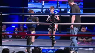 Preston Record Vs Oliver Cook - Junior 31kg  Muay Thai  on Ronin Fight Show - 30th March 2024