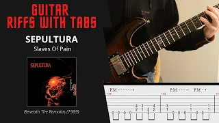 Sepultura - Slaves Of Pain - Guitar riffs with tabs / cover / lesson