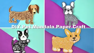 Layered Dog Paper Craft Project: Free Pet SVG Files for Cricut