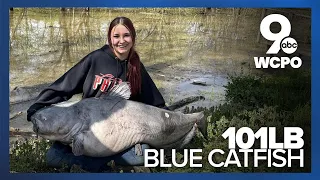 Teen breaks Ohio state record by catching 101-pound blue catfish