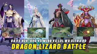 Yu Zhong VS Ao Yin VS Shyvana VS Orochi Dragon Moba Battle Ultra HD - MLBB VS LOL WR VS HOK VS OA