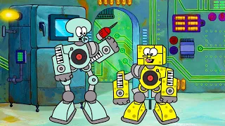 SpongeBob vs WUBBOX cartoon Animation (Music Video Animation)