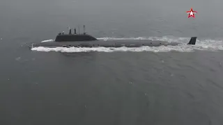 Launch of Kalibr cruise missile from a nuclear-powered submarine