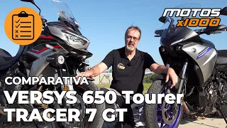 COMPARATIVA Yamaha Tracer 7 GT Vs. Kawasaki Versys 650 Tourer| Motosx1000