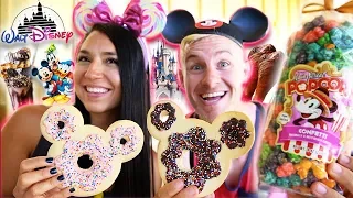 WE ATE EVERYTHING WE WANTED AT DISNEY FOR A DAY! (GIANT COOKIES, CRAZY MILKSHAKES & MORE)