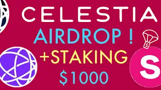 Celestia TIA Airdrop And Staking! 2024