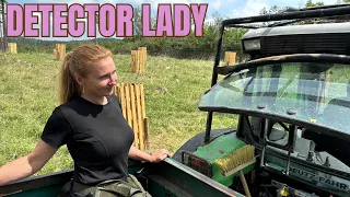 They take me on a 🚜 tractor to explore the history of the old field 🦌  with a Metal Detector