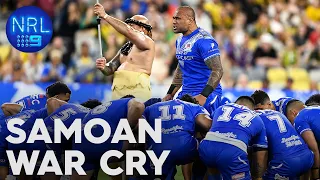 Samoa's electrifying war cry ahead of their game against the Kangaroos | NRL on Nine