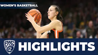 No. 17 Oregon State vs. No. 4 Colorado Women's Basketball Highlights | 2023-24 Season