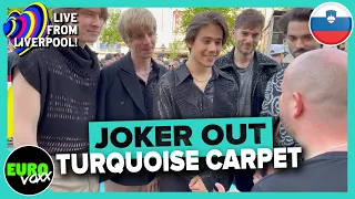 SLOVENIA EUROVISION 2023: JOKER OUT - CARPE DIEM (TURQUOISE CARPET INTERVIEW) // Live from Liverpool