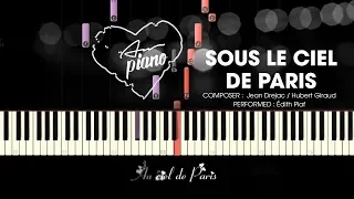 Sous Le Ciel De Paris - Piano Tutorial  Piano Cover