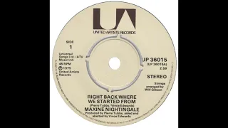 Maxine Nightingale – “Right Back Where We Started From” (UK UA) 1975