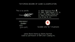 GoldenEye N64 Intro - Console Footage