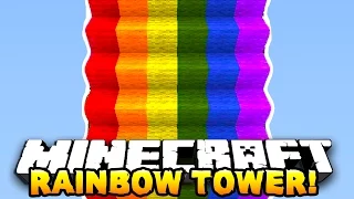 Minecraft - RAINBOW RAGE TOWER PARKOUR! - w/ Preston & Vikkstar123